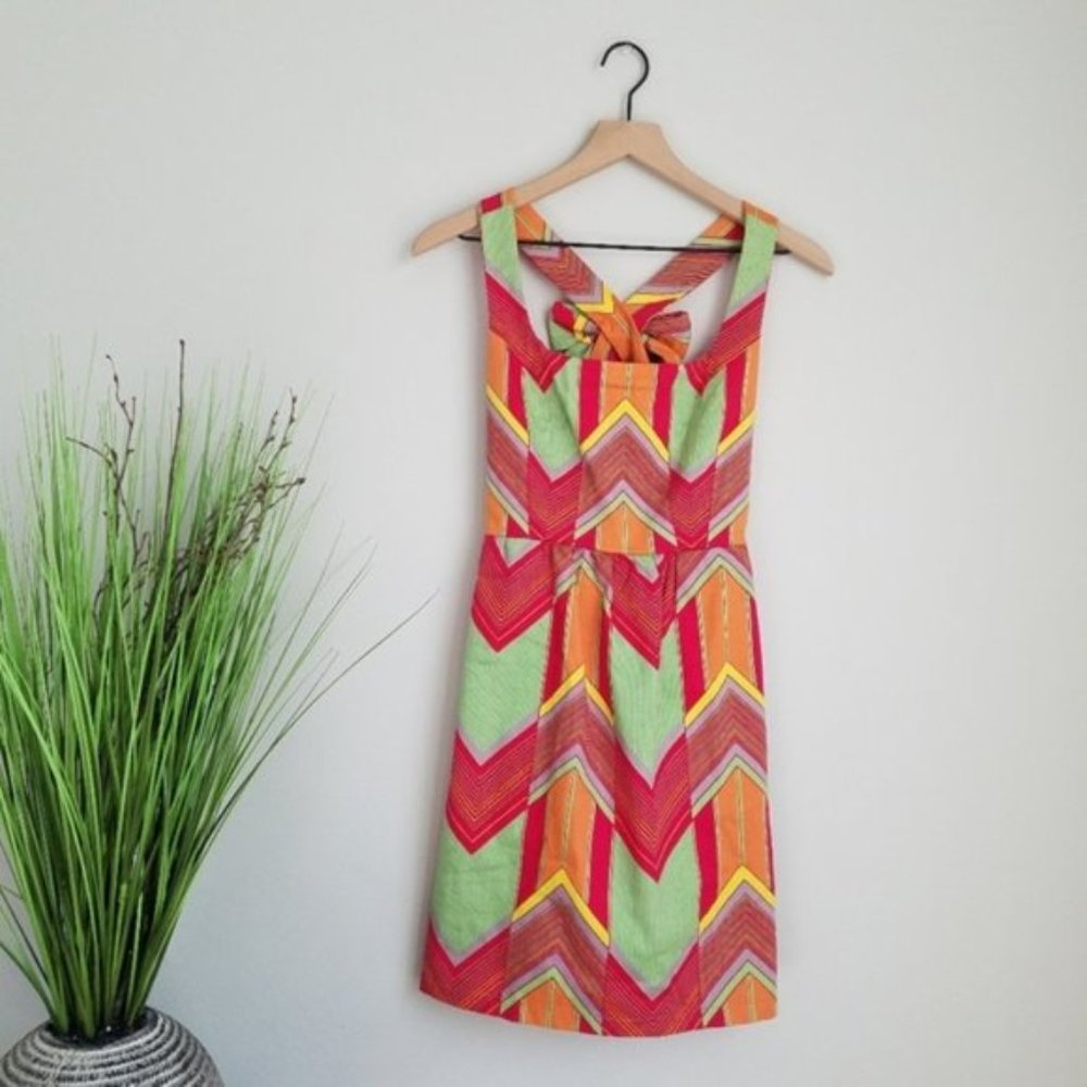 Judith March Colorful Chevron Dress